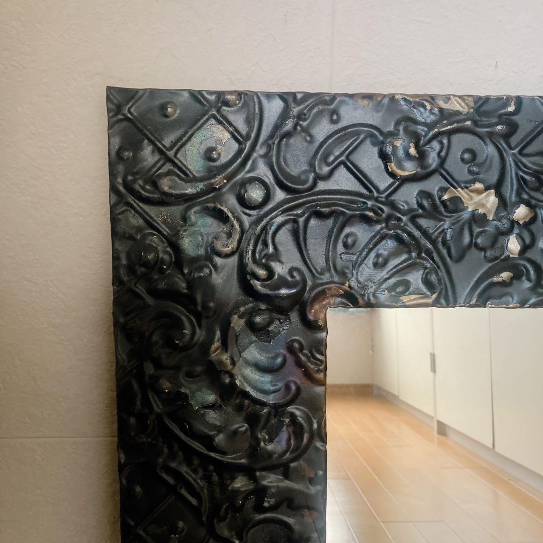 H.P.DECO NYミラー 鏡 ヴィンテージ素材　ブラック