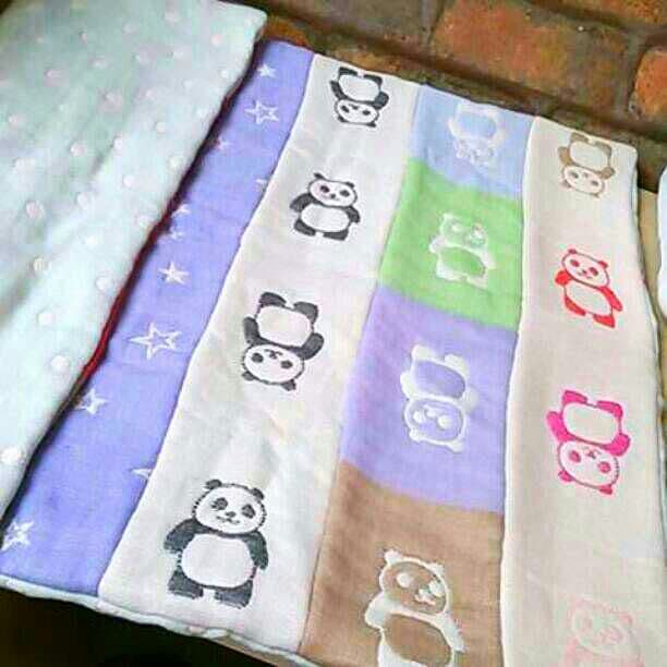 専用。ラスト♥みかんパンダ祭♥１２重ガーゼ☆ちびブランケット♥