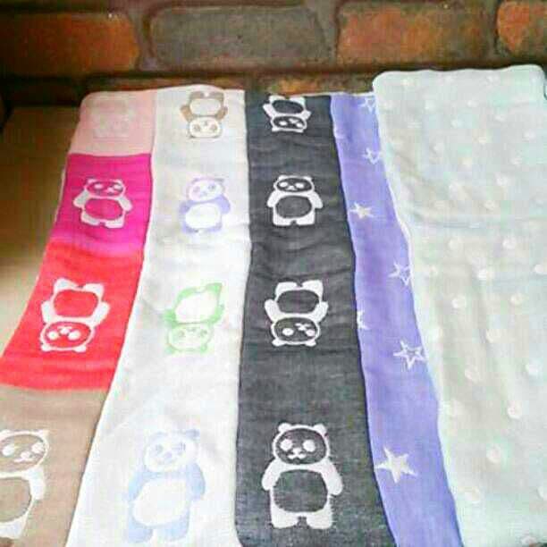 専用。ラスト♥みかんパンダ祭♥１２重ガーゼ☆ちびブランケット♥