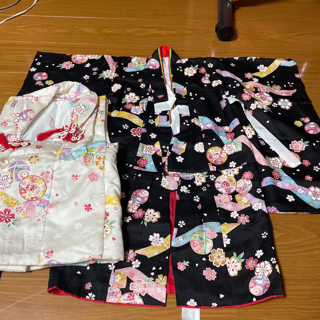 七五三　3歳　女の子　陽気な天使　着物セット　一度使用