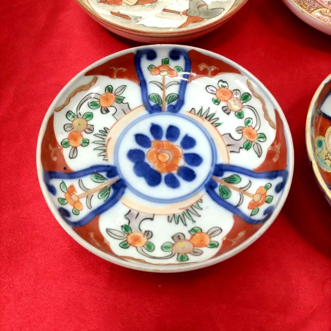 有田焼伊万里焼古伊万里九谷焼古九谷金彩色絵赤絵 豆皿小皿6種6客