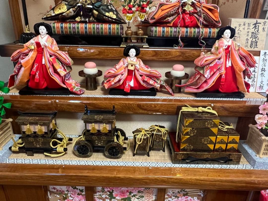 最高級品ひな祭り京都西陣織 3段雛人形セット