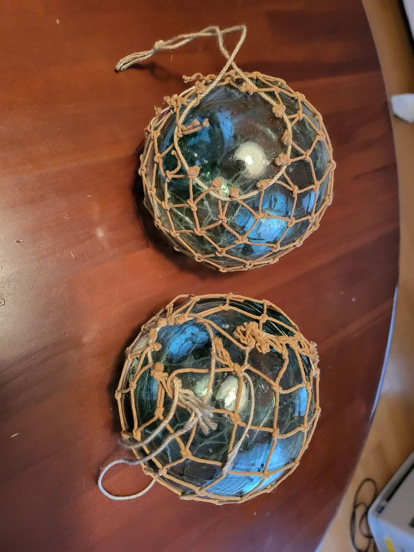 ガラスの浮き玉。大小セット大1個小2個