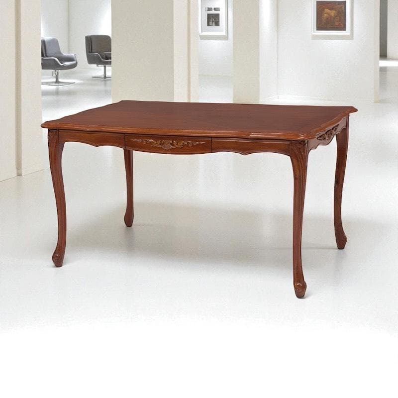 【新品・未使用】　モダンクラシカル　ダイニングテーブル　マホガニー　幅135