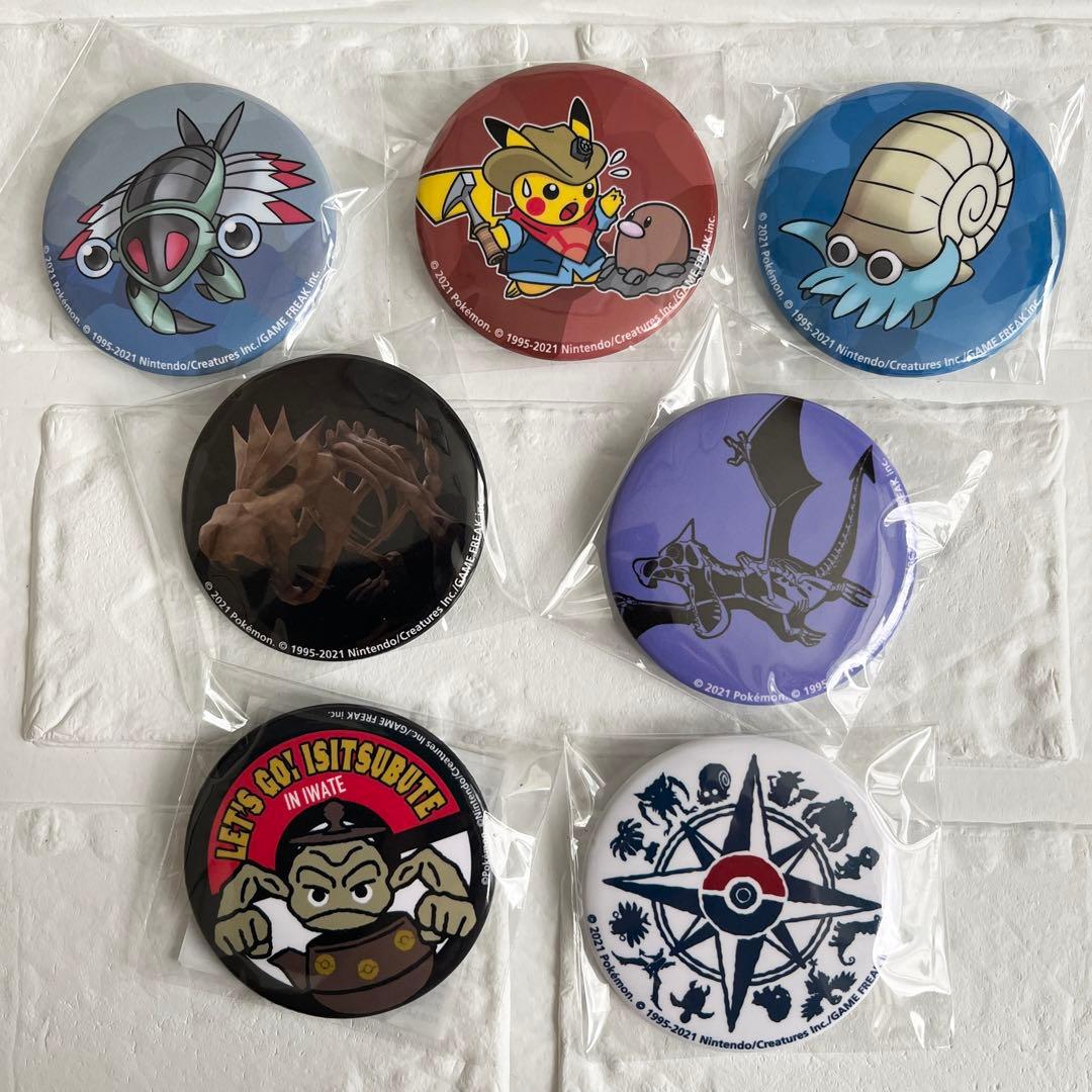 ポケモン 化石博物館 缶バッジ 7個 ローカルグッズ イシツブテ - メルカリ