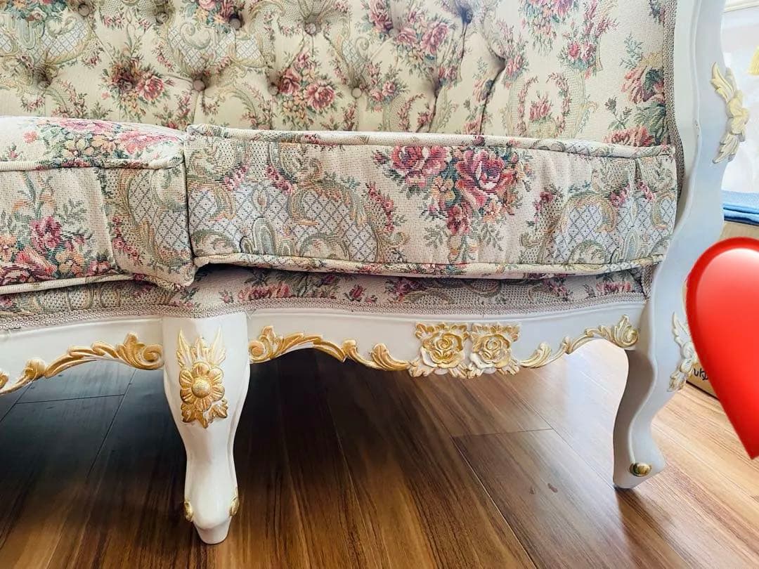 ロココ調 ソファ 3P