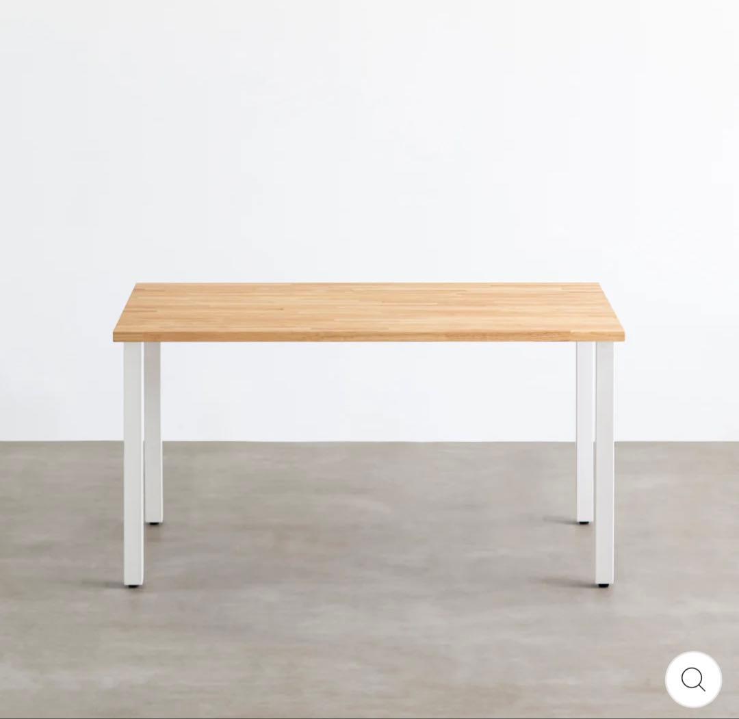 新古品【KANADEMONO】ラバーウッドデスク