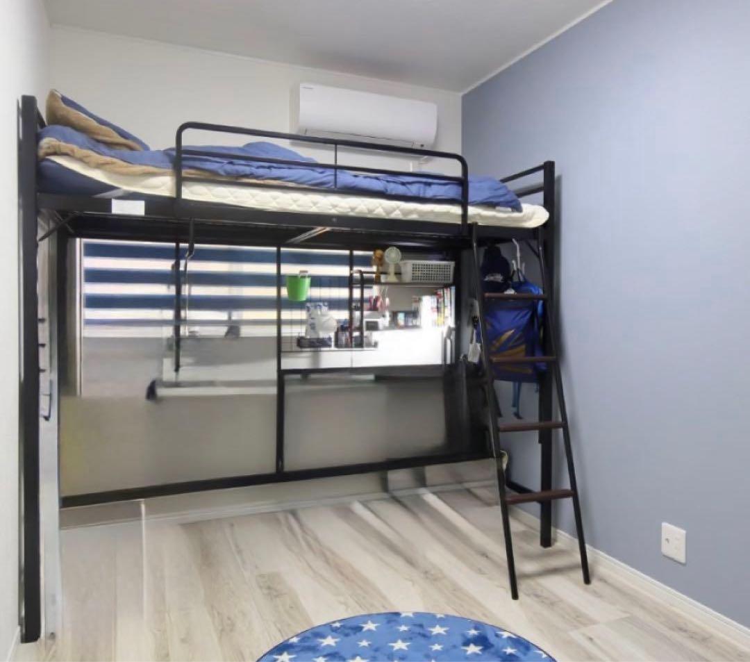 現地引き取り限定　極美品　ニトリ　ロフトベッド シェルフベッド1万円