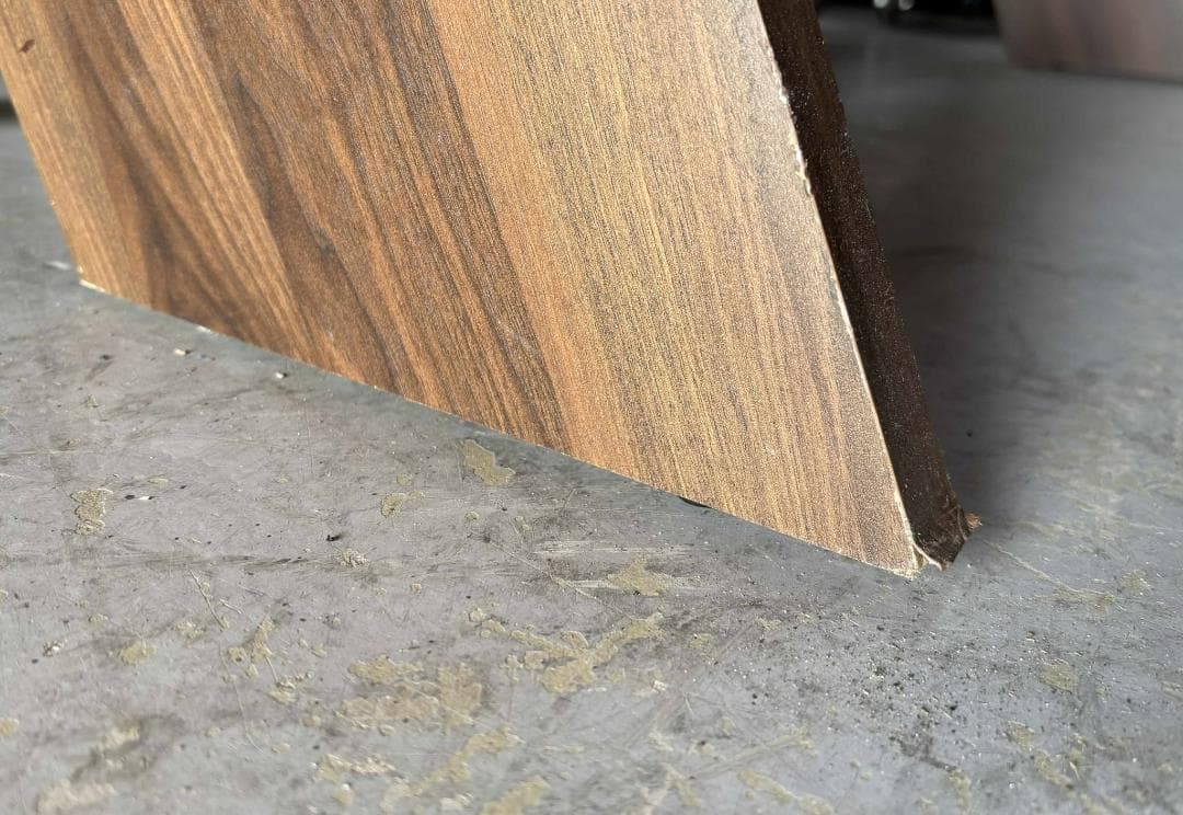 モダン パーソナルデスク、ブラウン木目 PCデスクのみ Used