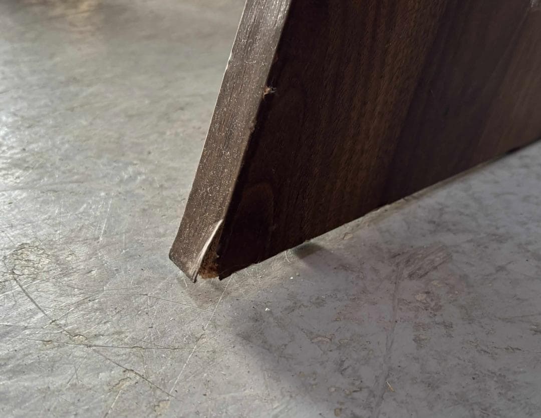 モダン パーソナルデスク、ブラウン木目 PCデスクのみ Used