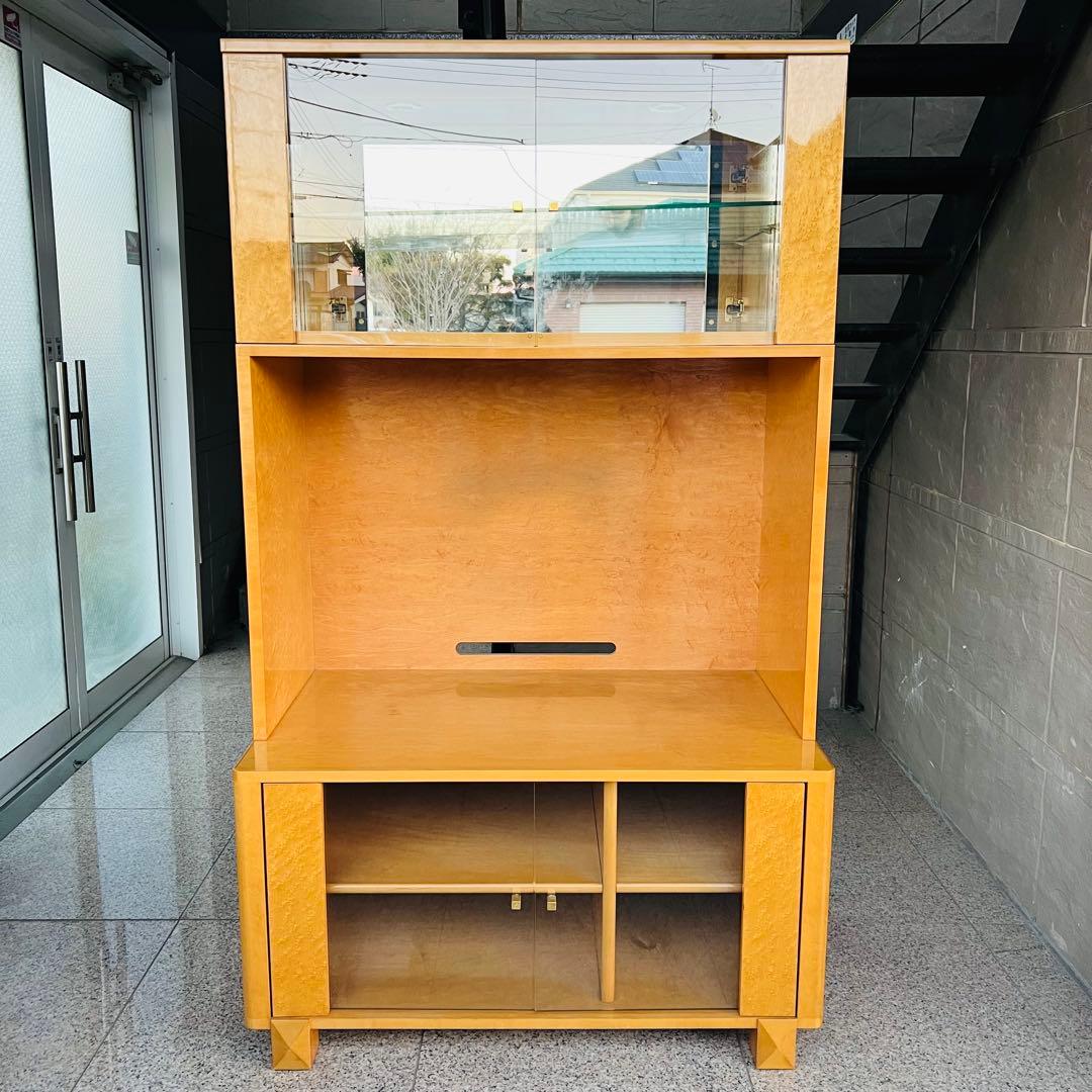 美品 IDC大塚 スプレンダー バーズアイメープル テレビボード キャビネット