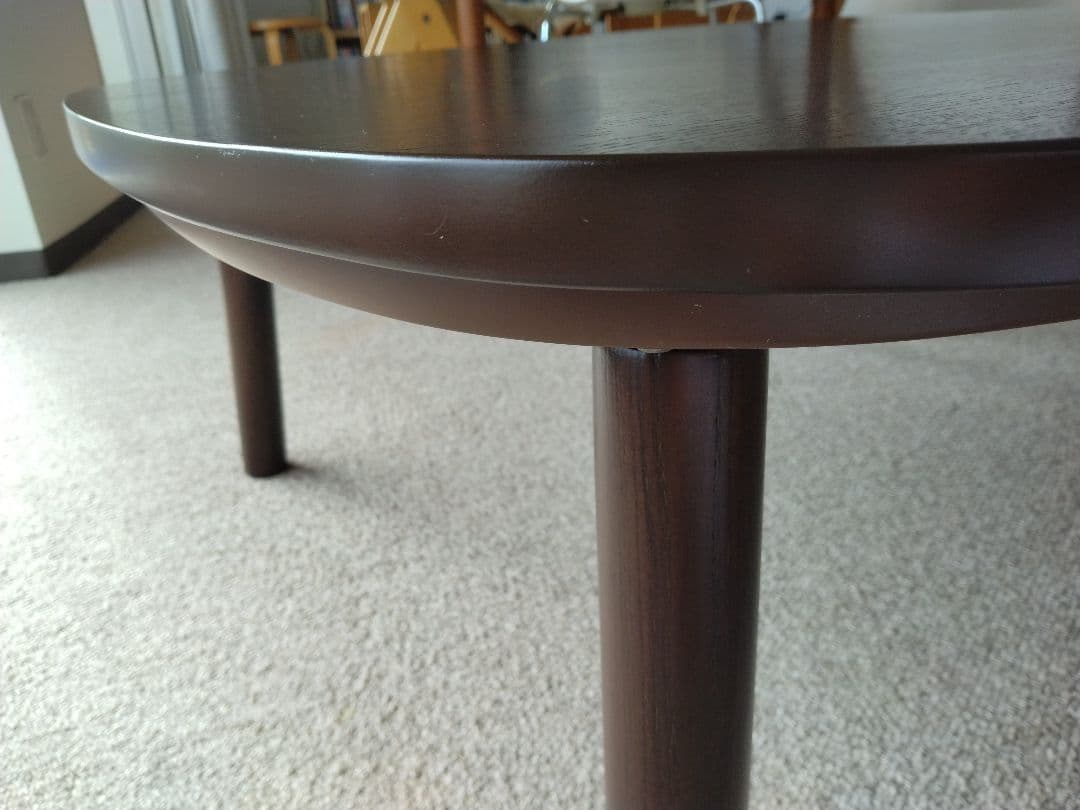 良品】MUJI無印 タモ材こたつ84cm正方形/ローテーブル机/座卓ちゃぶ台