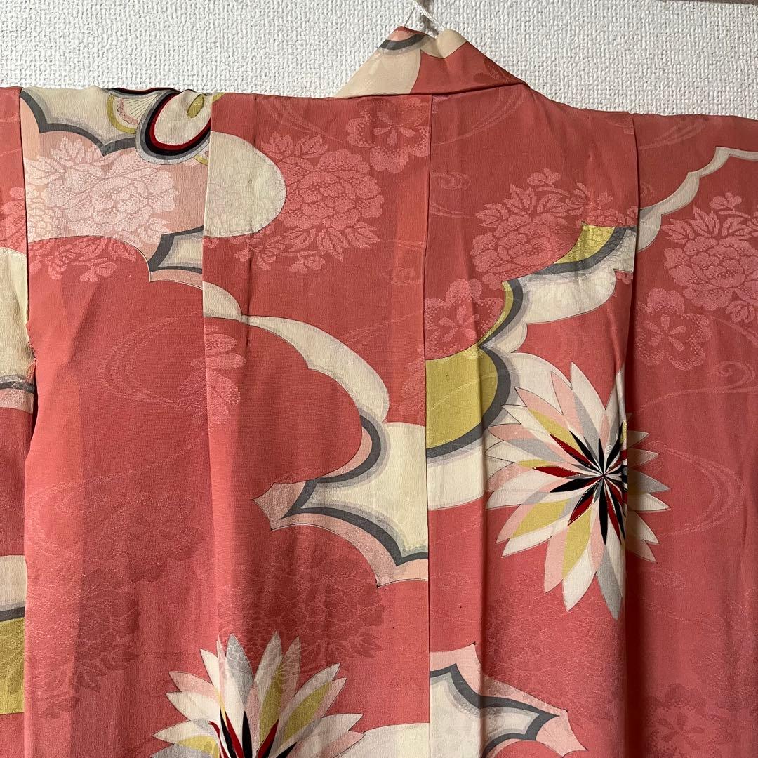 七五三　大きめ7歳　ハーフ成人式　ピンク　正絹