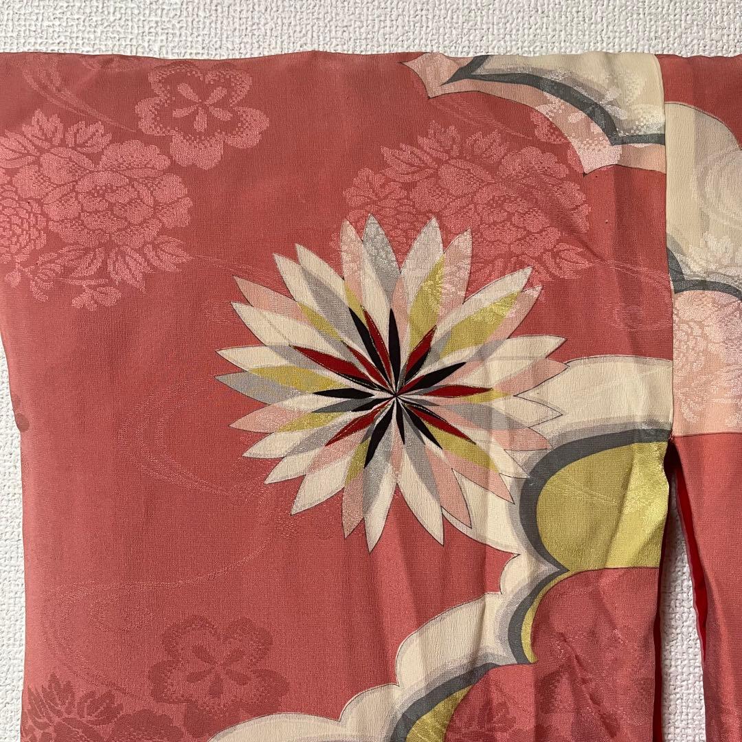 七五三　大きめ7歳　ハーフ成人式　ピンク　正絹