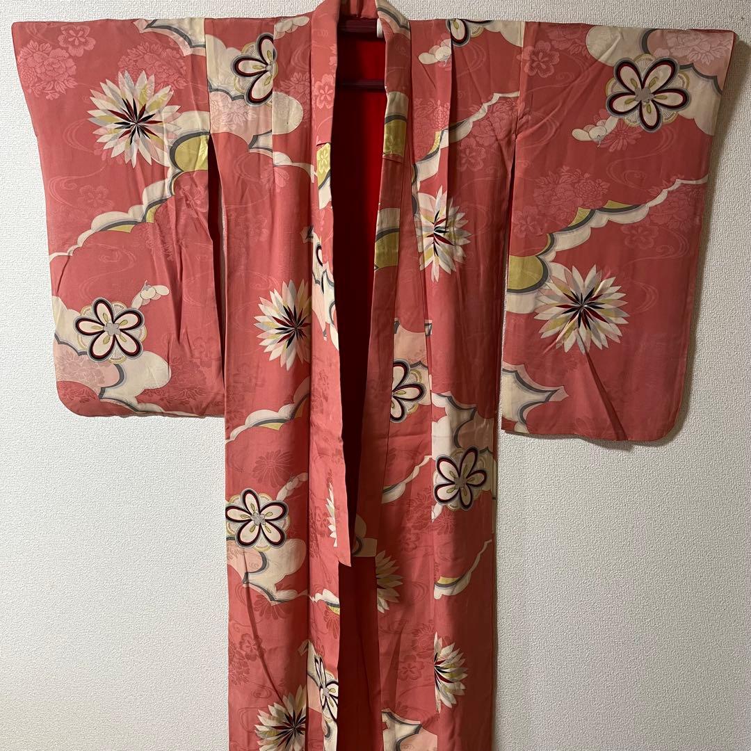 七五三　大きめ7歳　ハーフ成人式　ピンク　正絹