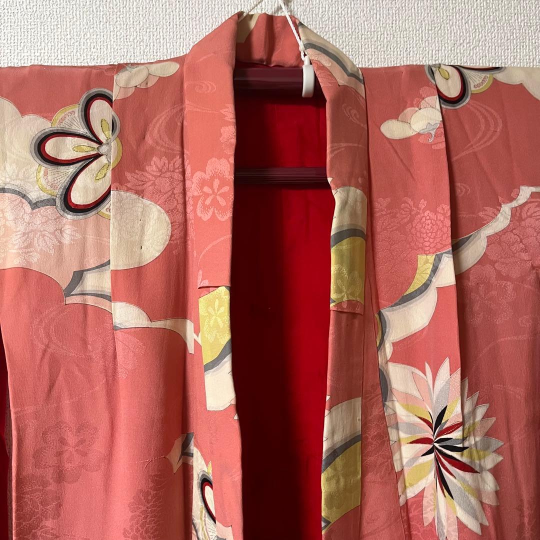 七五三　大きめ7歳　ハーフ成人式　ピンク　正絹