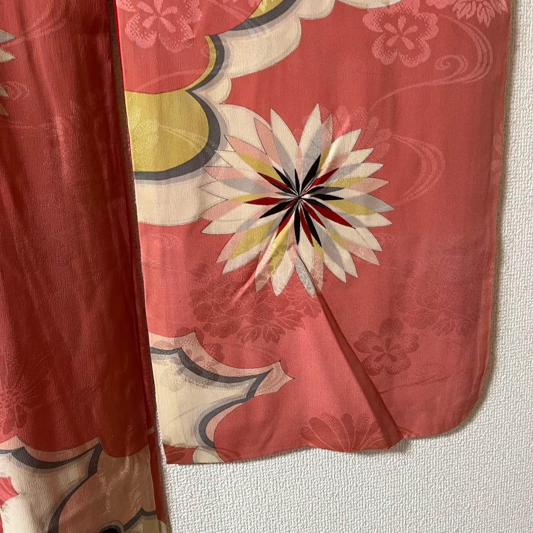 七五三　大きめ7歳　ハーフ成人式　ピンク　正絹