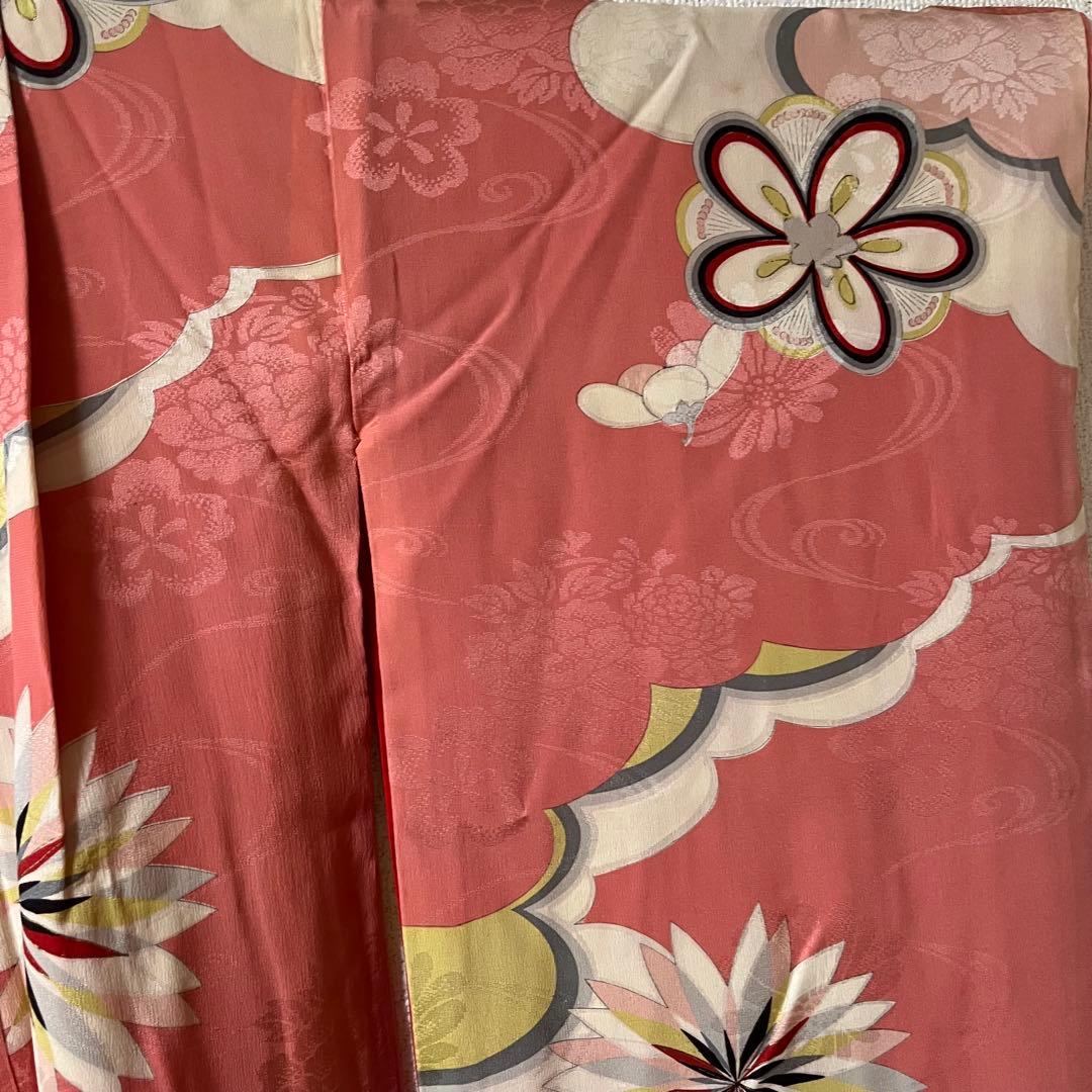 七五三　大きめ7歳　ハーフ成人式　ピンク　正絹