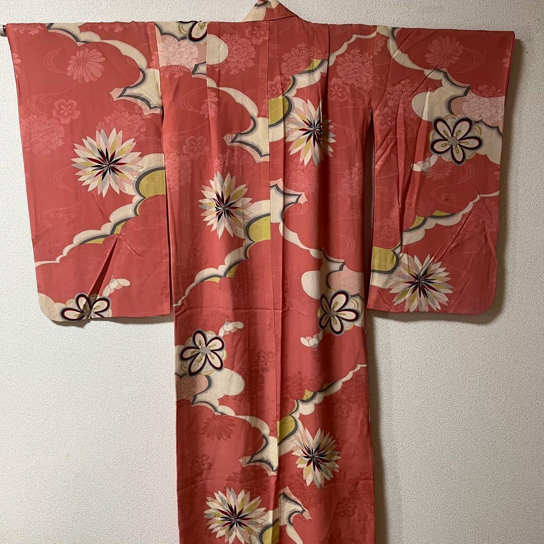 七五三　大きめ7歳　ハーフ成人式　ピンク　正絹