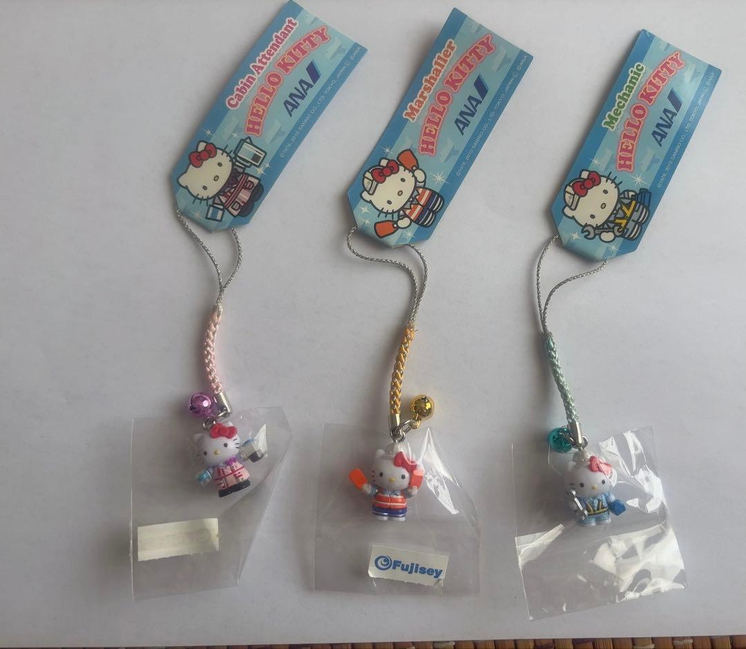 2010 ANA ハローキティ ストラップ 3個セット