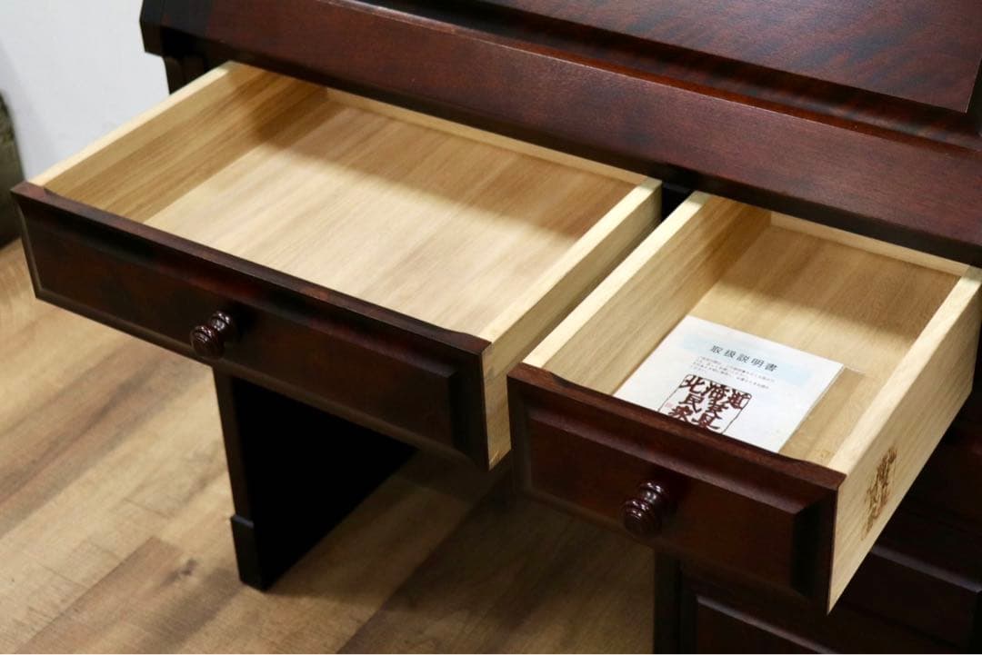 GMIH4○北海道民芸家具 ライティングビューロー 勉強机 学習机 書斎机 デス