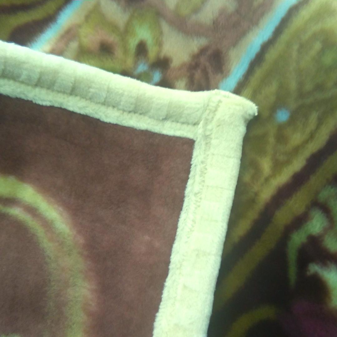 【新品】西川 衿付きアクリルニューマイヤー 毛布 日本製 シングル ブラウン