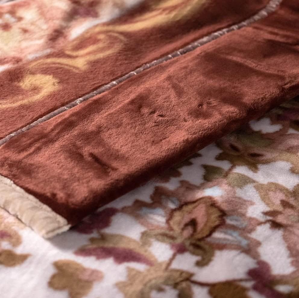 【新品】西川 衿付きアクリルニューマイヤー 毛布 日本製 シングル ブラウン