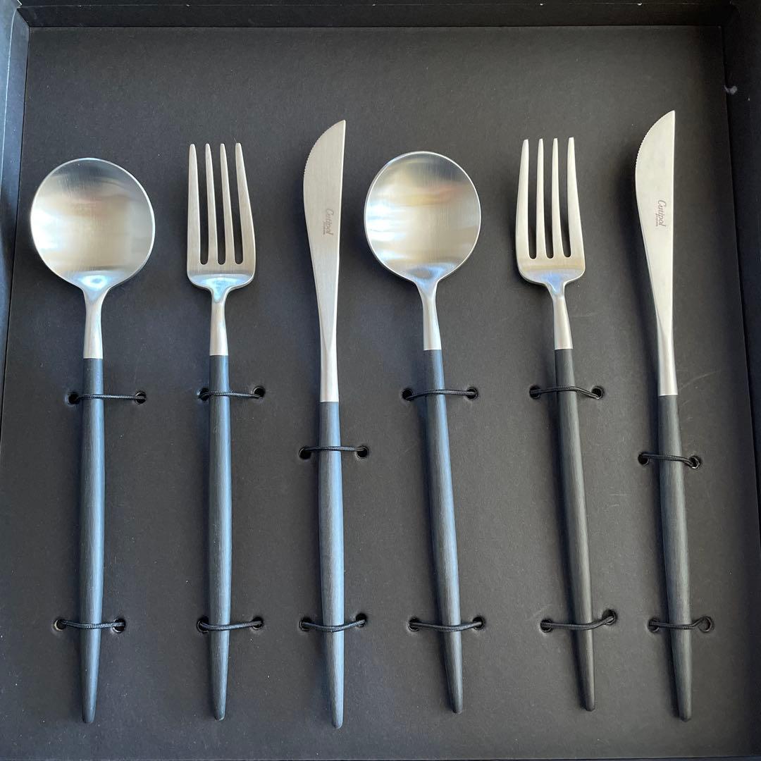 Cutipol GOA　カトラリーセット シルバー ブラック