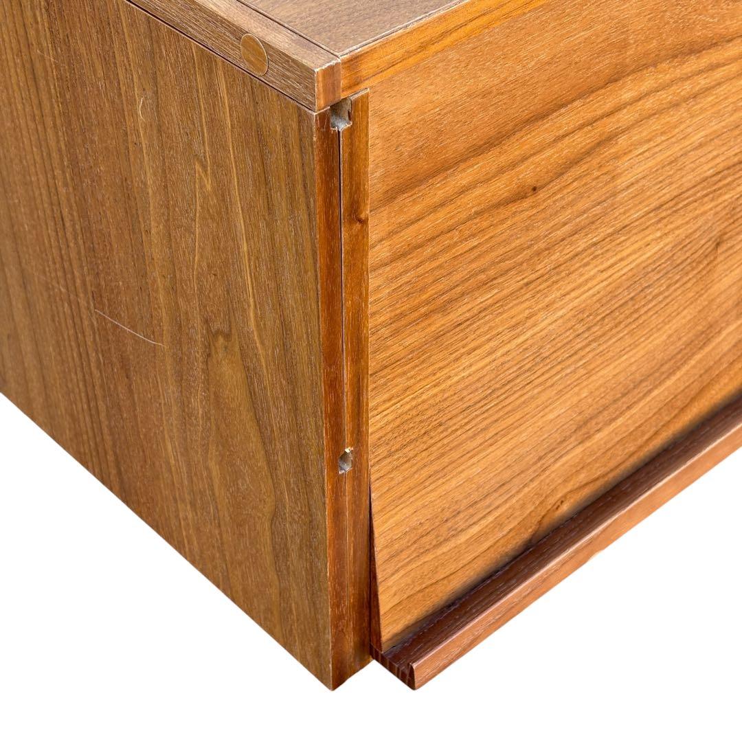 【週末セール】無印良品 ユニットシェルフ用 ボックス フラップ扉 ウォールナット