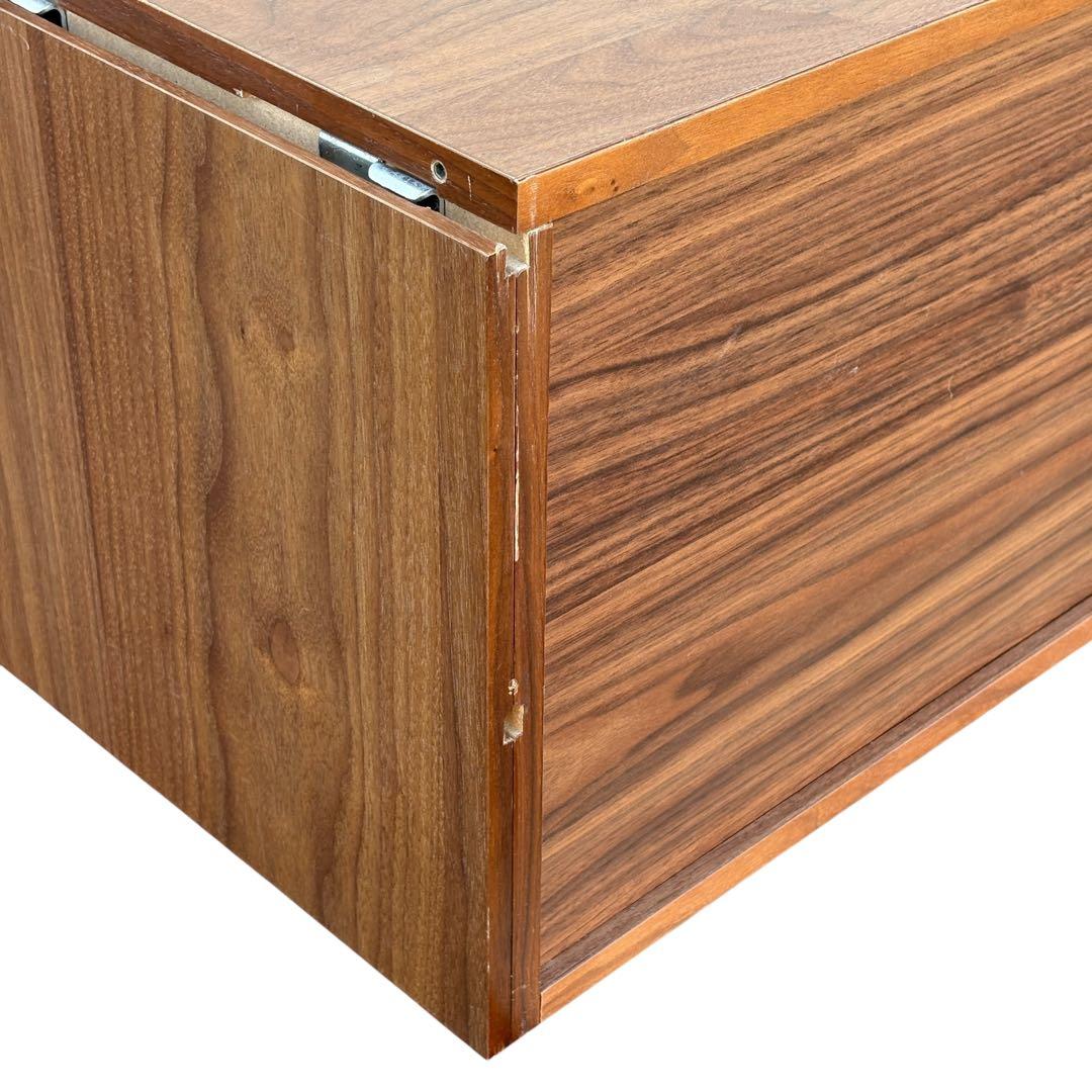 【週末セール】無印良品 ユニットシェルフ用 ボックス フラップ扉 ウォールナット