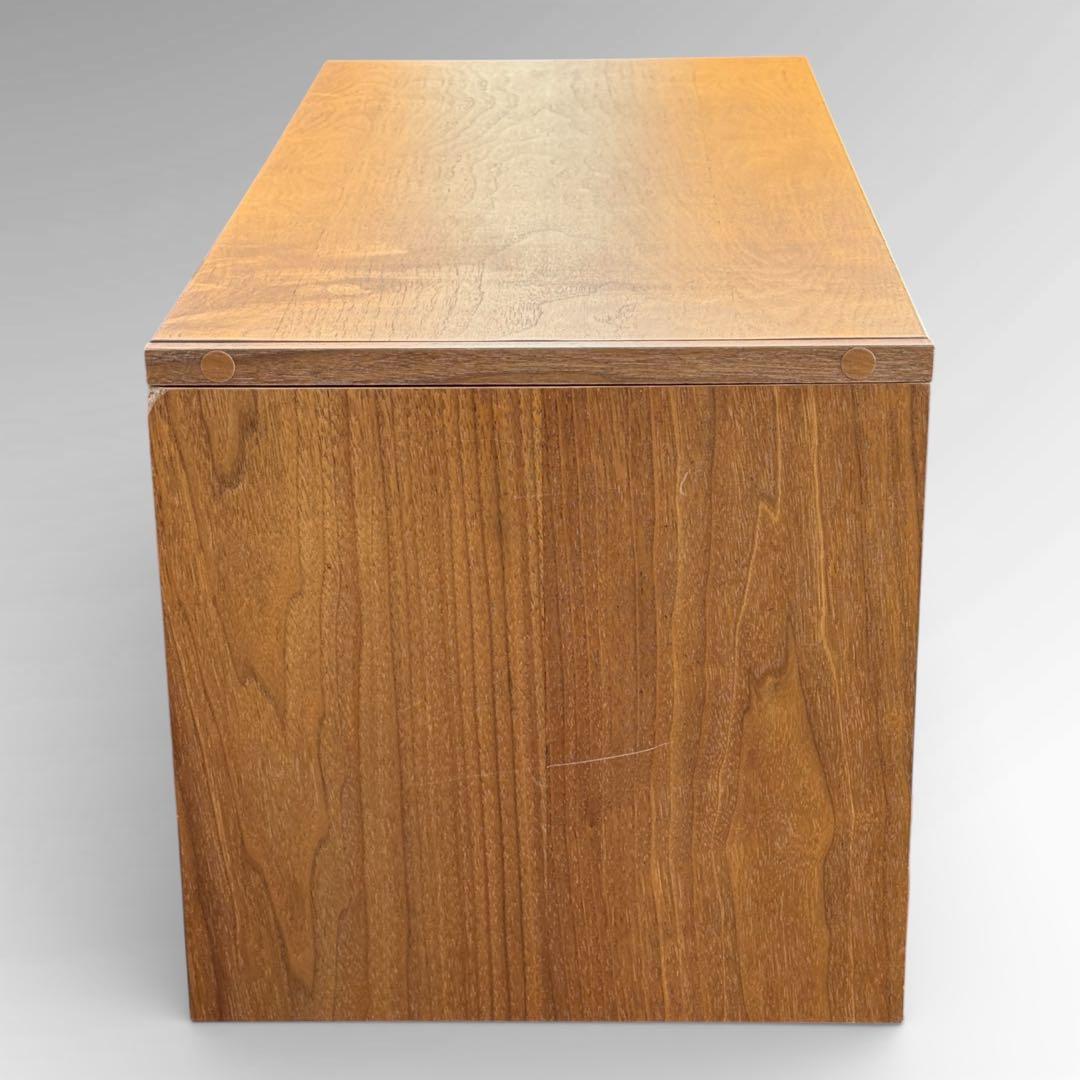 【週末セール】無印良品 ユニットシェルフ用 ボックス フラップ扉 ウォールナット