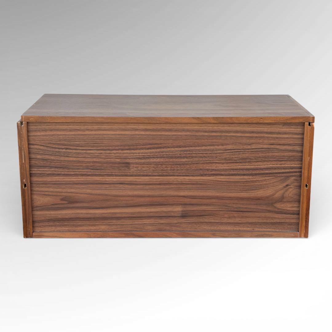 【週末セール】無印良品 ユニットシェルフ用 ボックス フラップ扉 ウォールナット