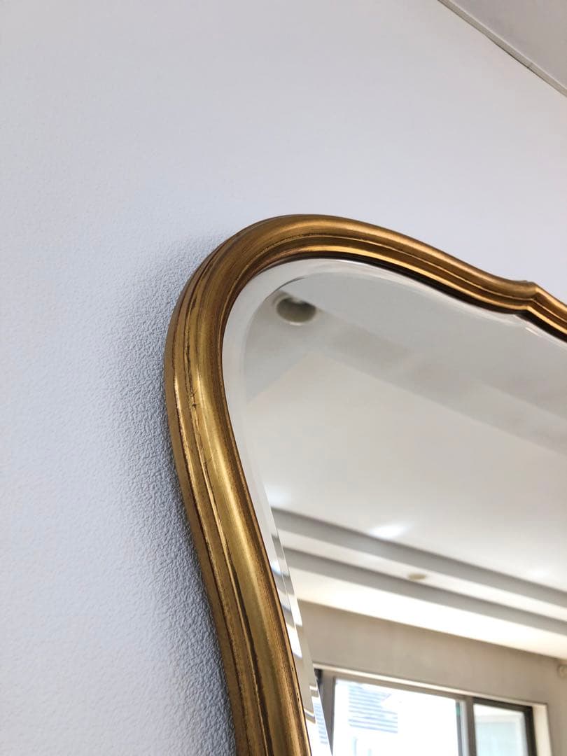 ス*イ様 ベルギー製 ビンテージ ウォールミラー ゴールド 金彩 レリーフ 壁掛