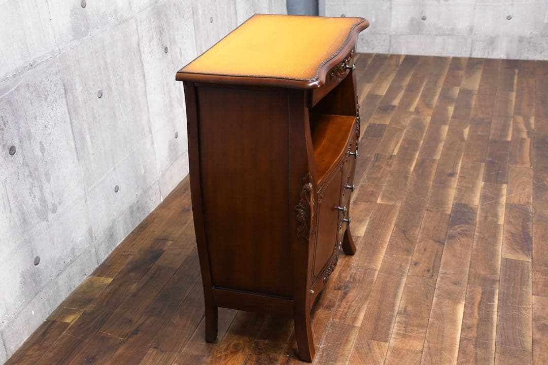 EEK98 クロシオ コモ ファックス台 コンソールキャビネット マホガニー