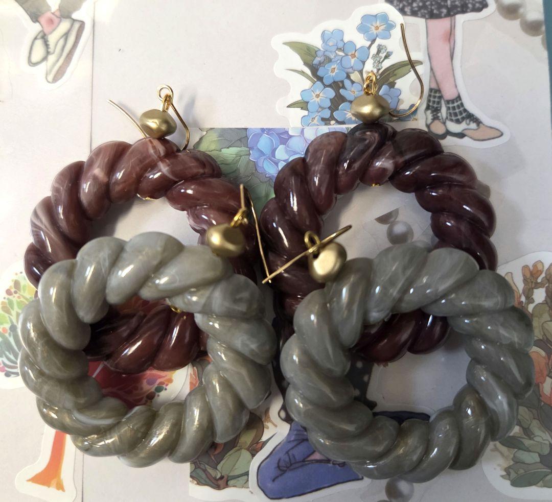 ハンドメイド　フックピアス