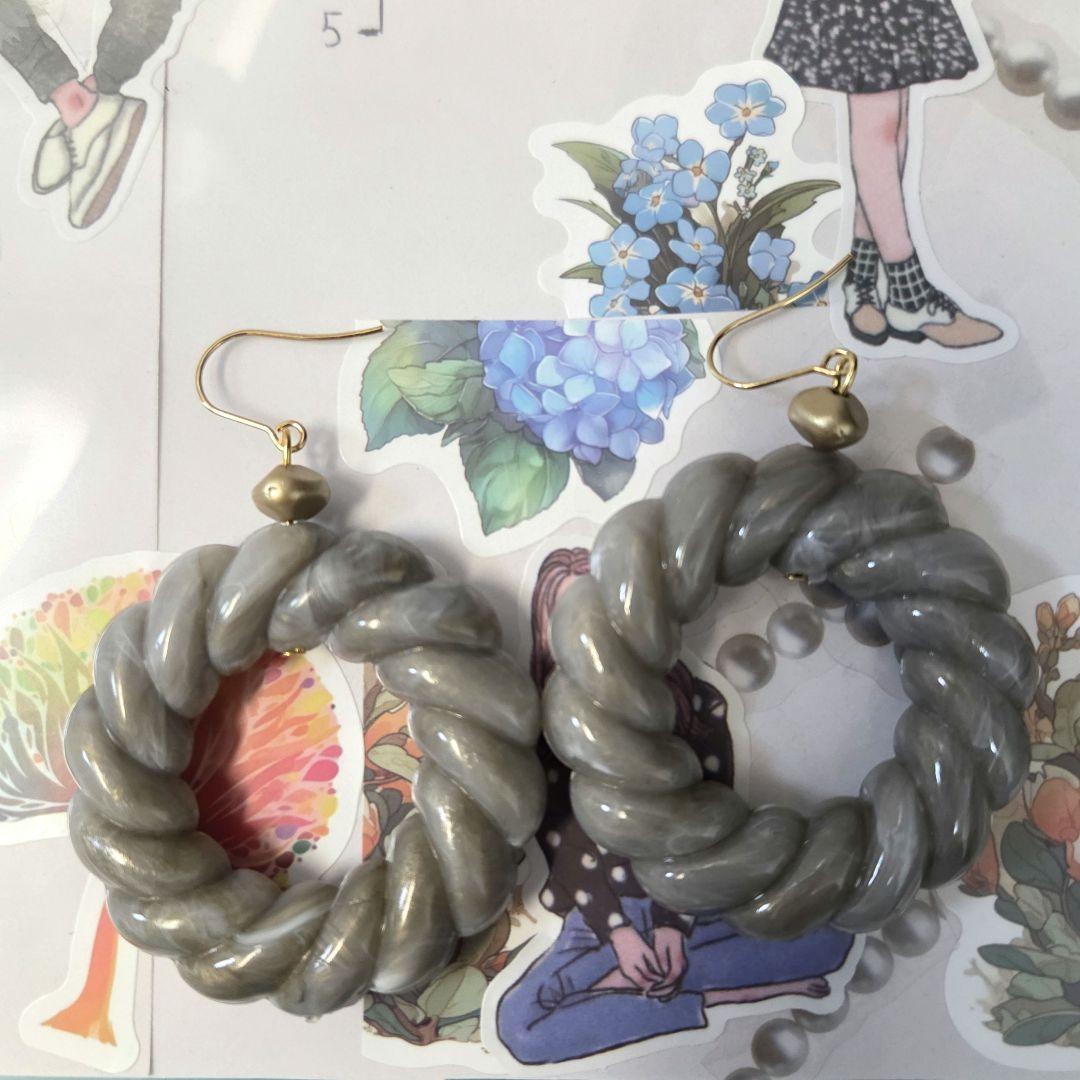 ハンドメイド　フックピアス