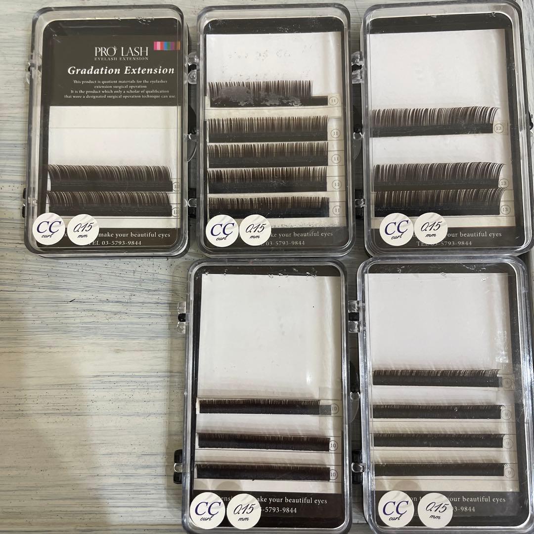プロラッシュ　まつ毛エクステ　グラデーションカラーまとめ売り