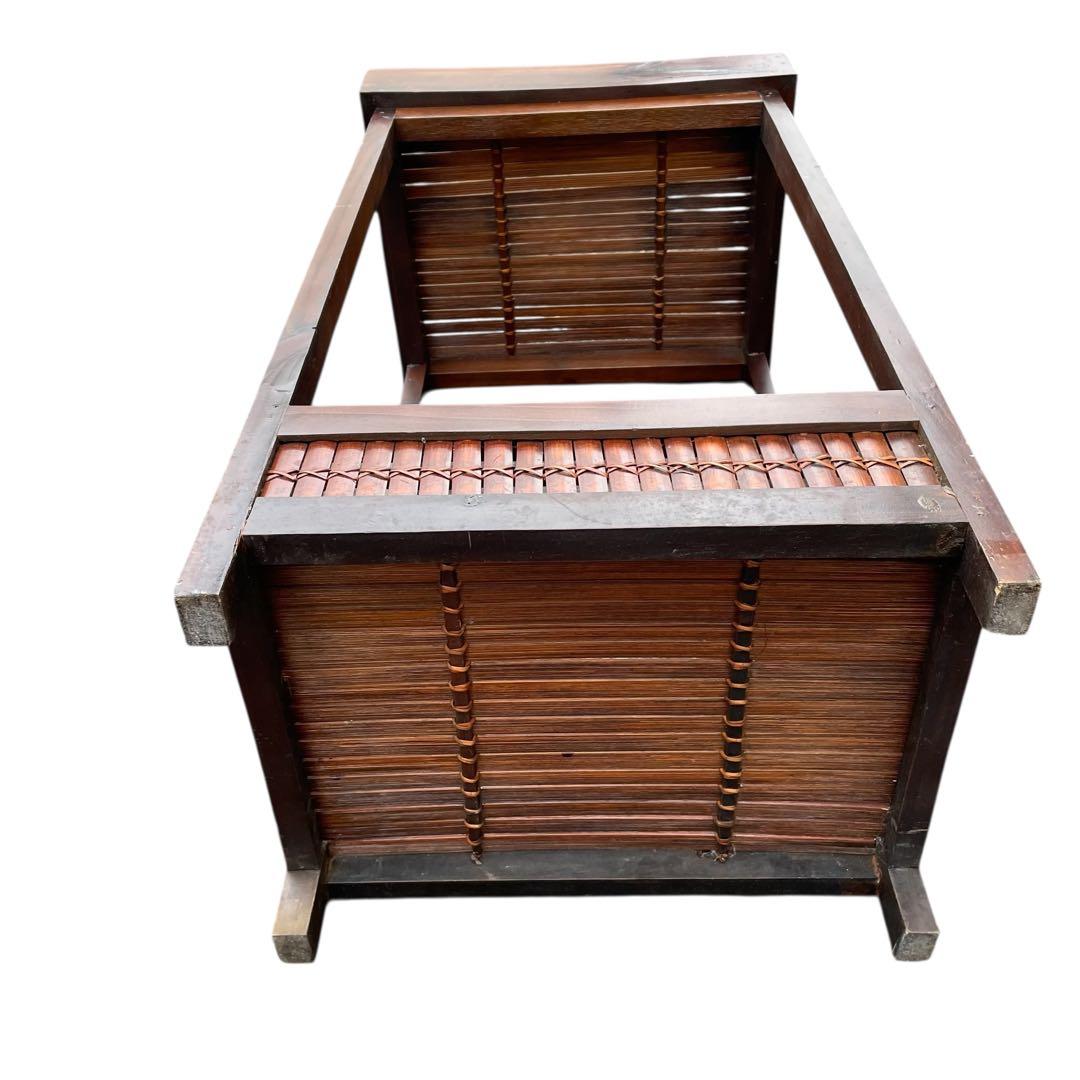 インドネシア製　輸入家具　竹細工 華台 照明台 飾り棚　アンティーク　アジアン