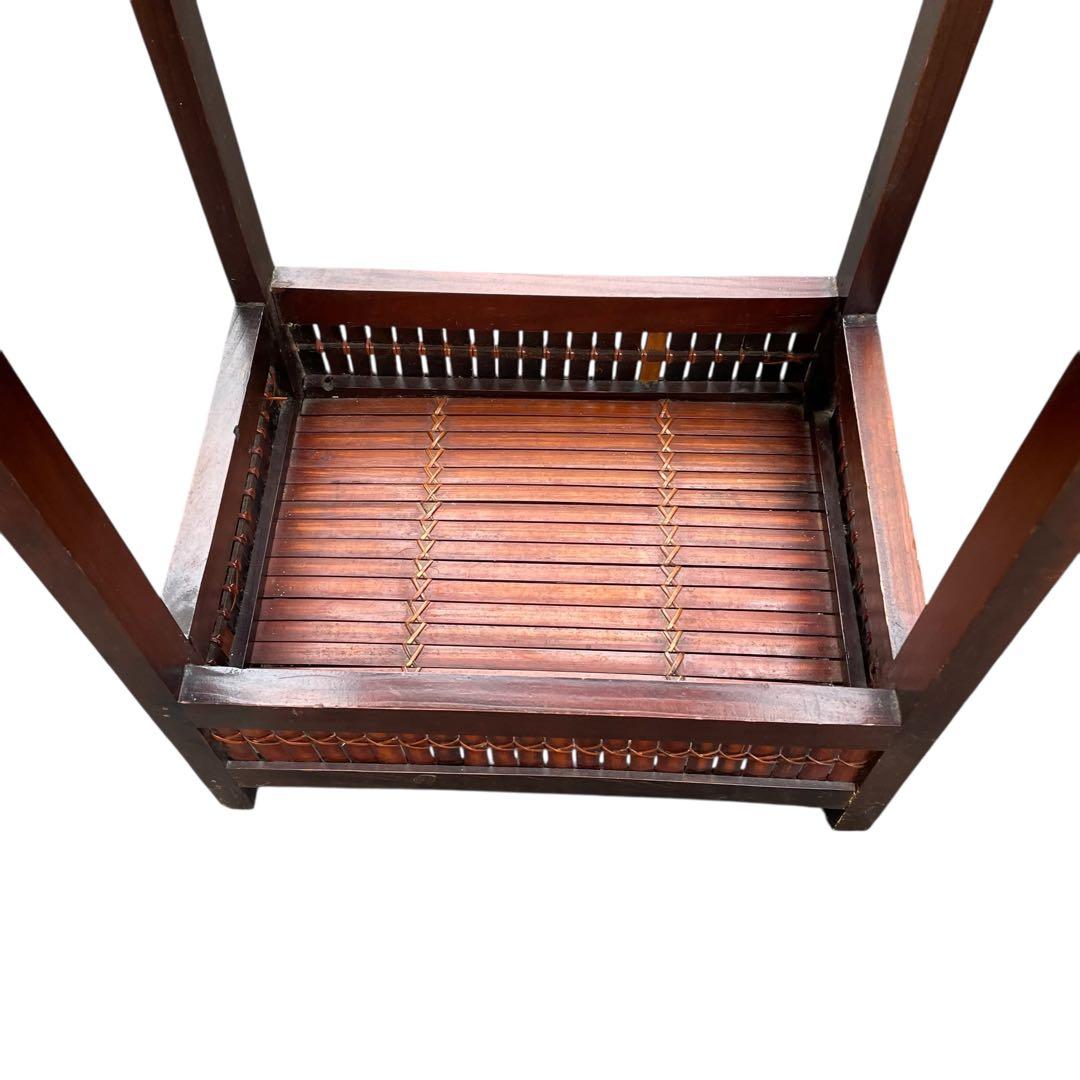 インドネシア製　輸入家具　竹細工 華台 照明台 飾り棚　アンティーク　アジアン