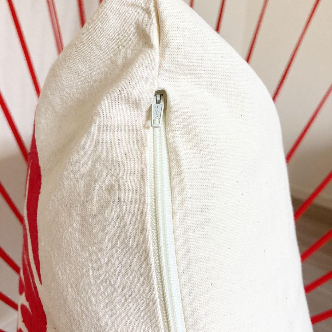 新品＊クッションカバー＊オトミ刺繍＊赤＊レッド＊動物＊花＊植物＊メキシコ雑貨