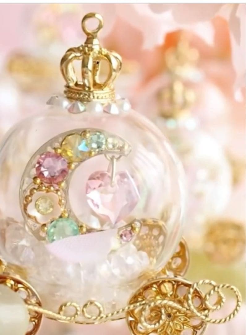 ハンドメンド ガラス馬車 作家 スワロフスキー テディベア ぬいぐるみ