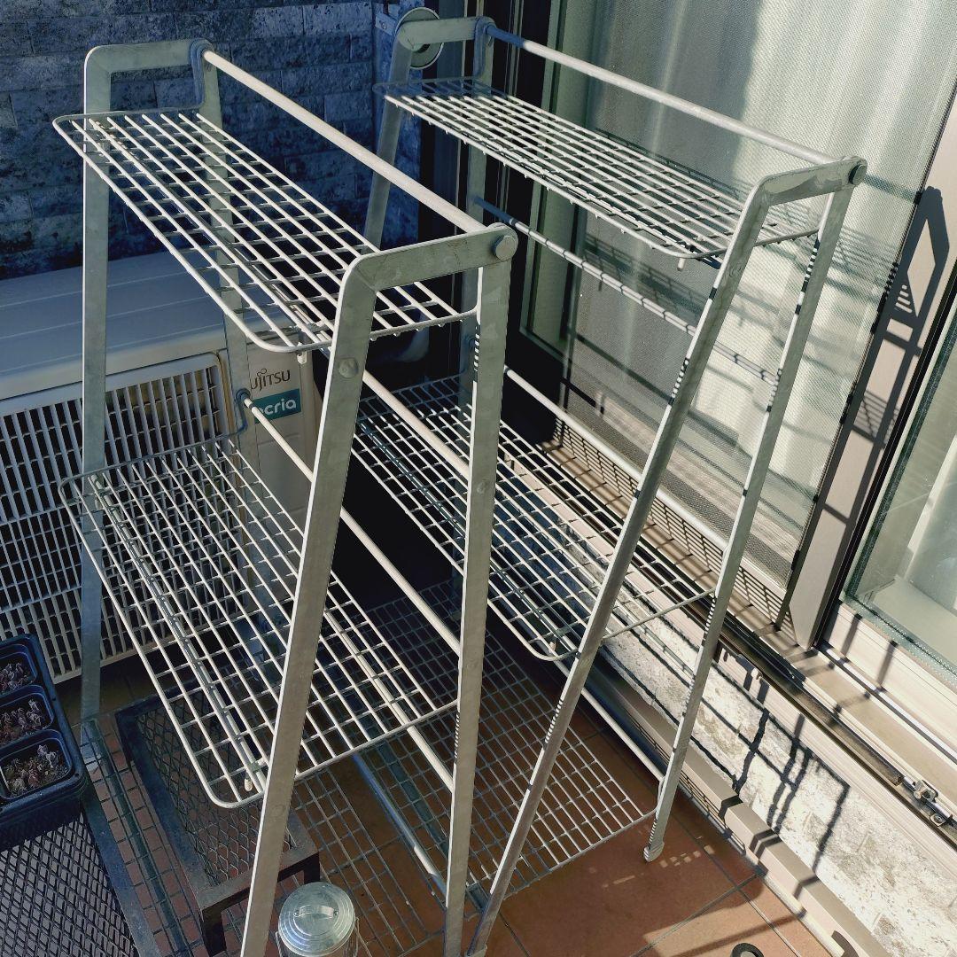 無印良品 溶融亜鉛ガーデンシェルフ・３段折りたたみ式