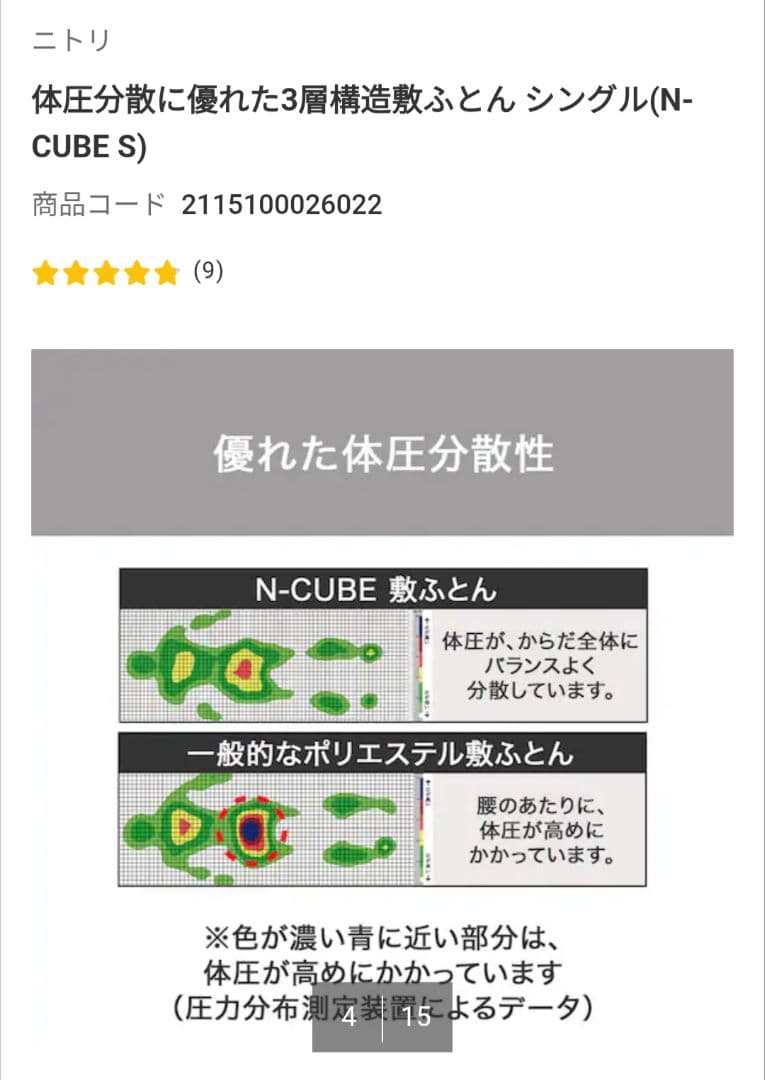 N-CUBE S シングルマットレス 10cm