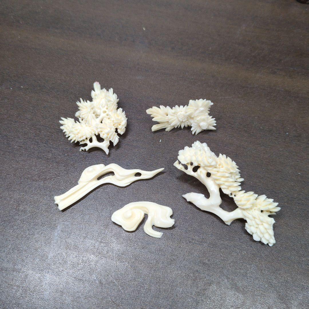 中国美術 八仙 桃源郷 細密彫刻 置物 高さ約42cm