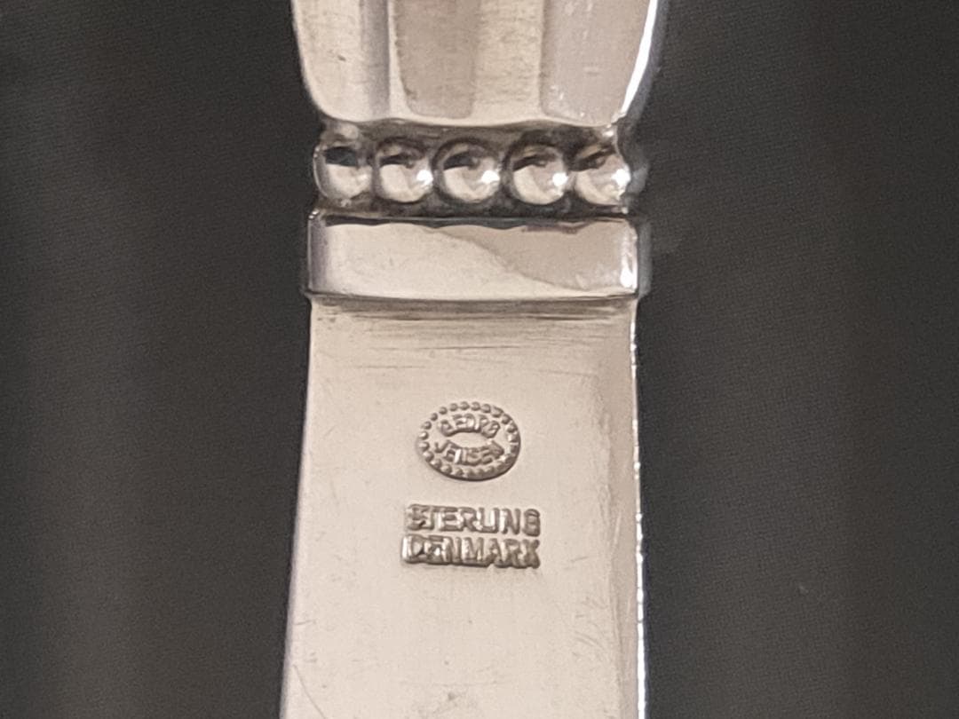 ジョージジェンセン エコーン バター ナイフ 2本 純銀製 アンティーク