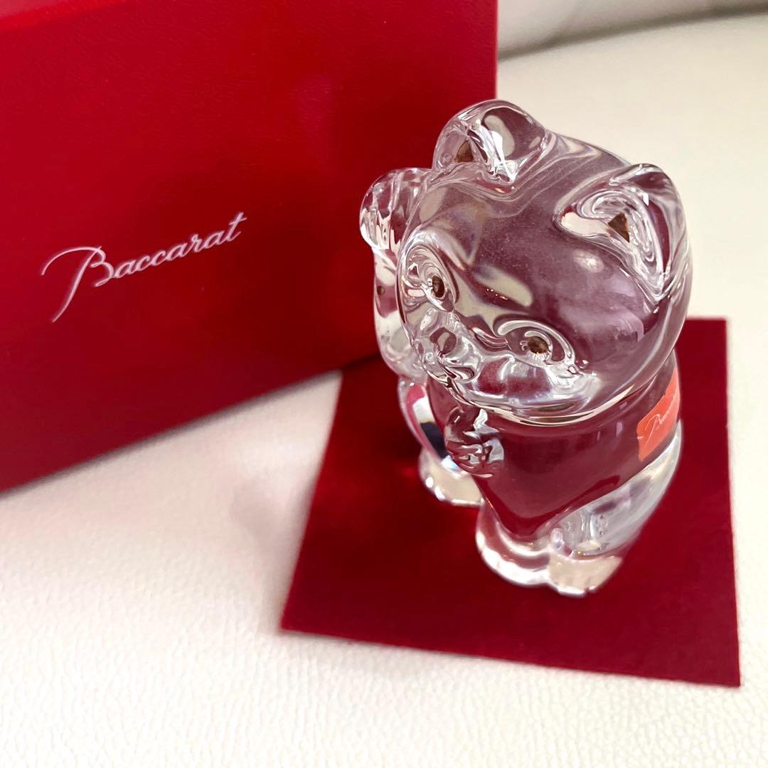 バカラBaccarat まねき猫 ラッキーキャットインテリア 置物 開運 縁起物
