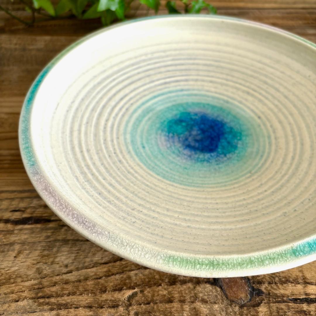 ガラス彩陶器 大皿 沖縄オーシャンブルー ギャラリー 風の島