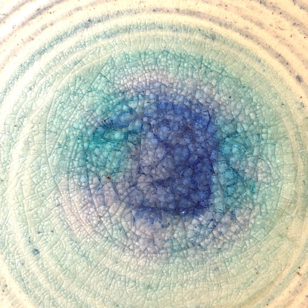 ガラス彩陶器 大皿 沖縄オーシャンブルー ギャラリー 風の島