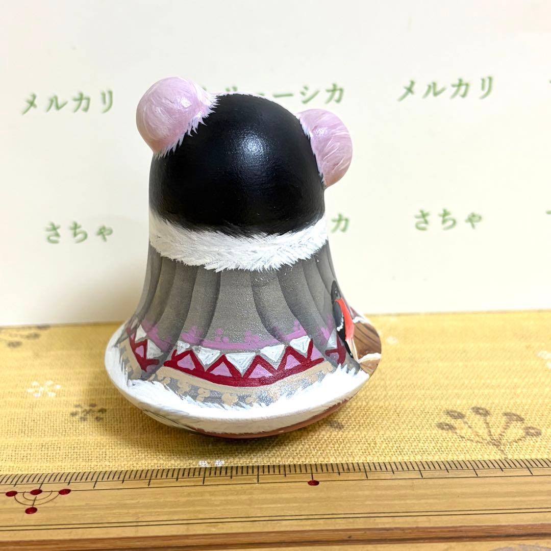 マトリョーシカ　猫　おきあがりこぼし　ロシア　ニコラエヴァ　手描き