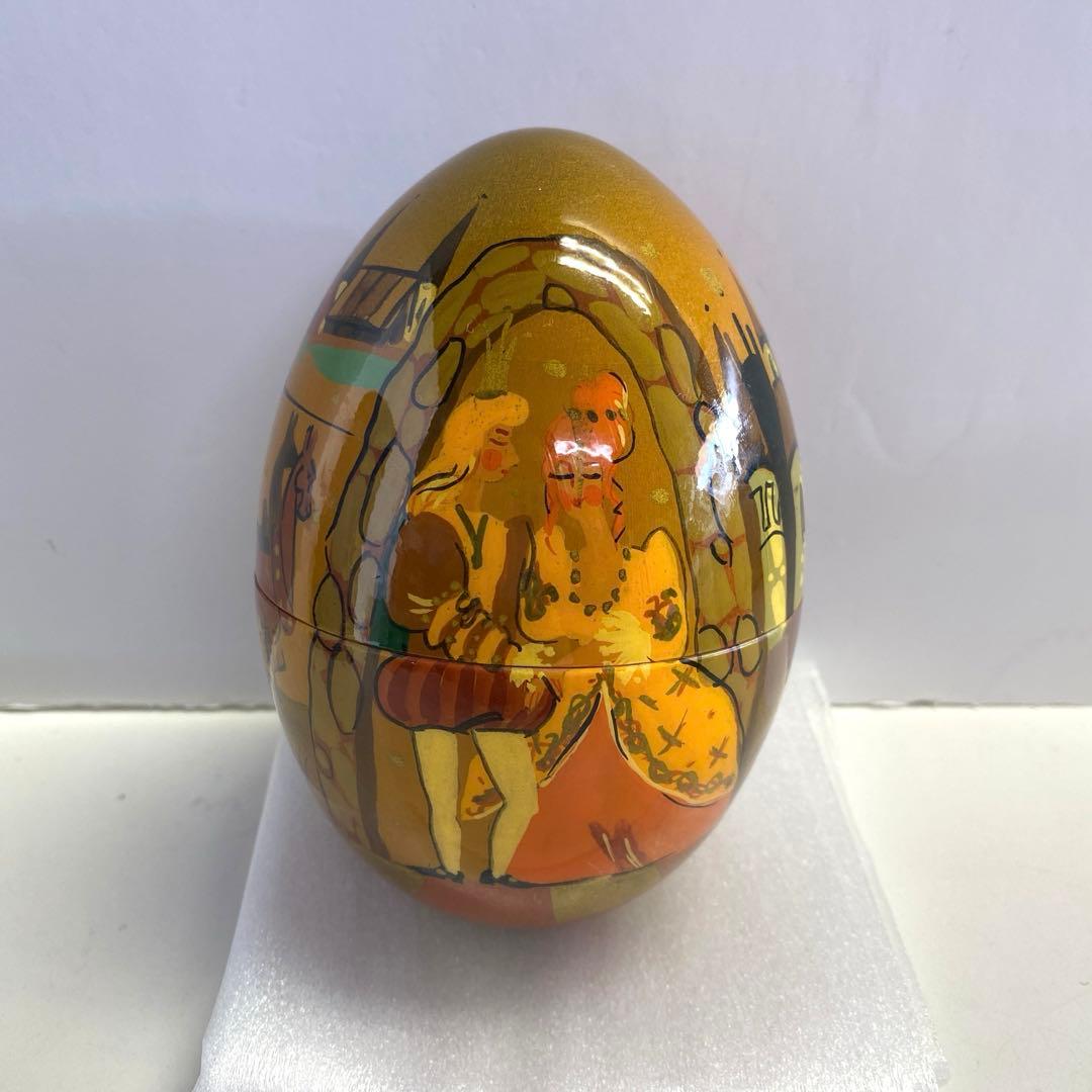 【希少】リュージュ 卵型 オルゴール スイス 18弁